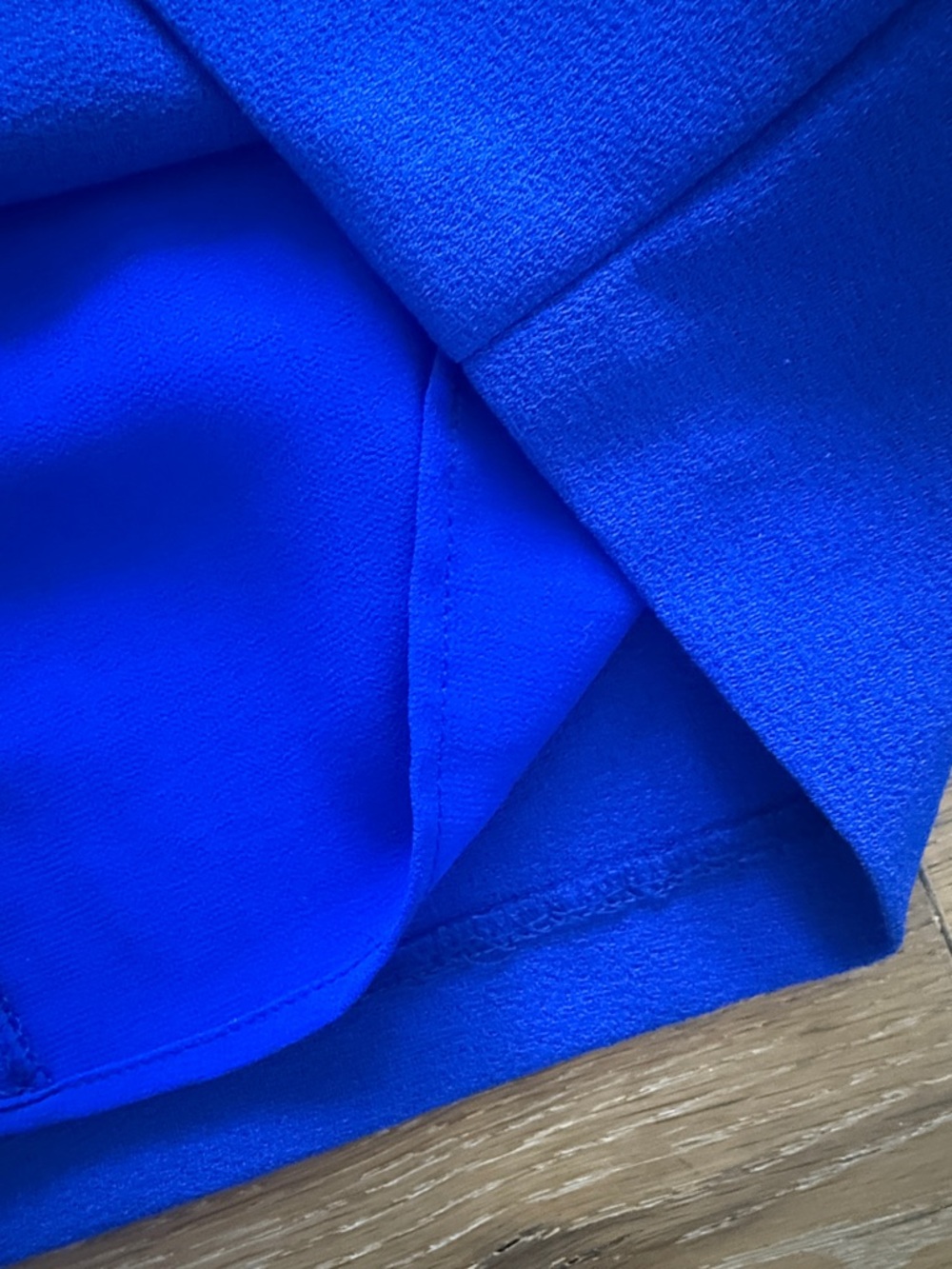 One-Shoulder Royal Blue Off-Shoulder Shift Dress - Picture 5 of 5